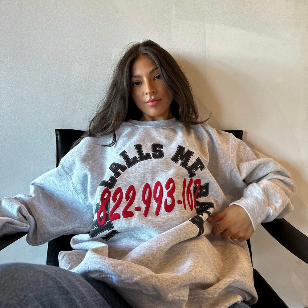 Gray Graphic Women's Sweater